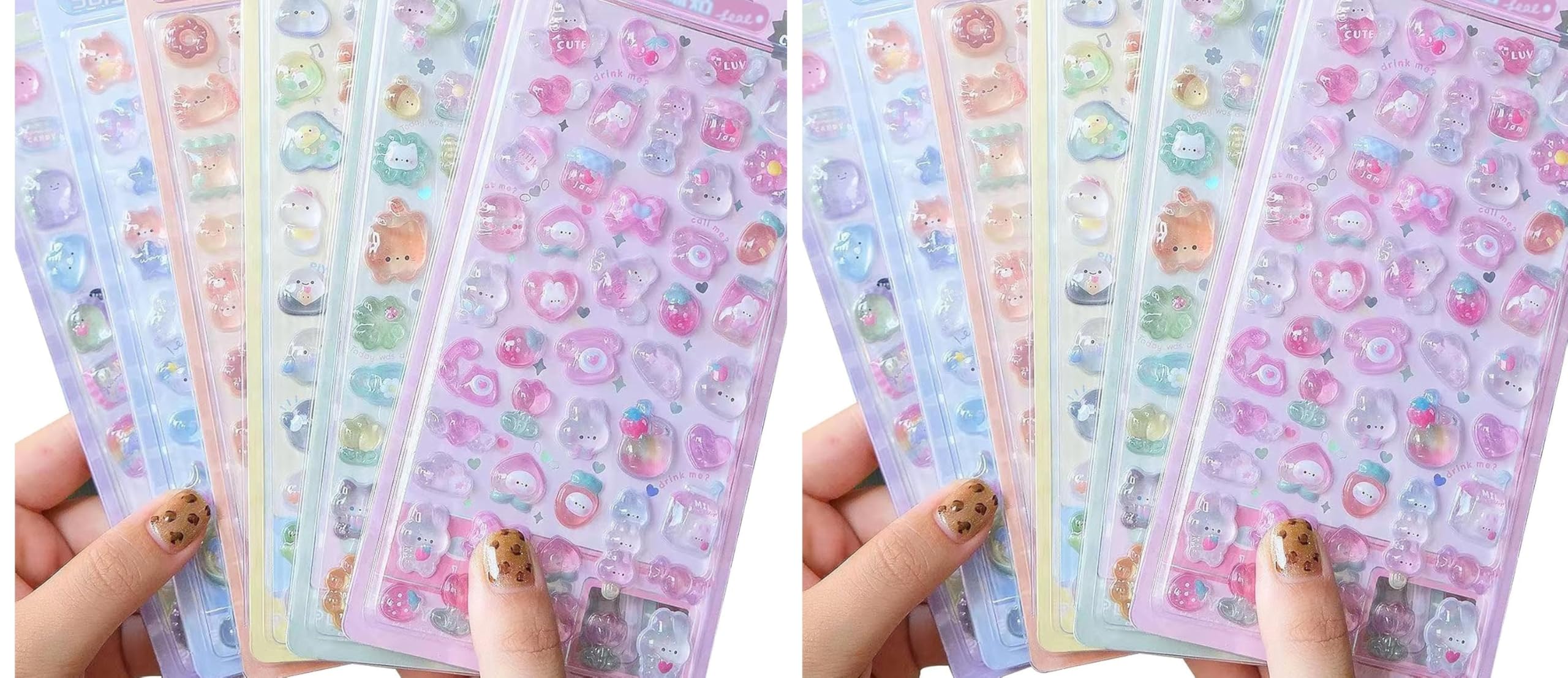Amazon.co.jp: DD12枚【6枚X2セット】ぷっくり 3D立体シール